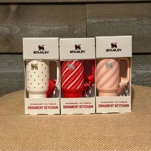 Stanley Christmas Ornament Keychains Target Exclusive Set Of 3 *NEW IN BOX* 2025